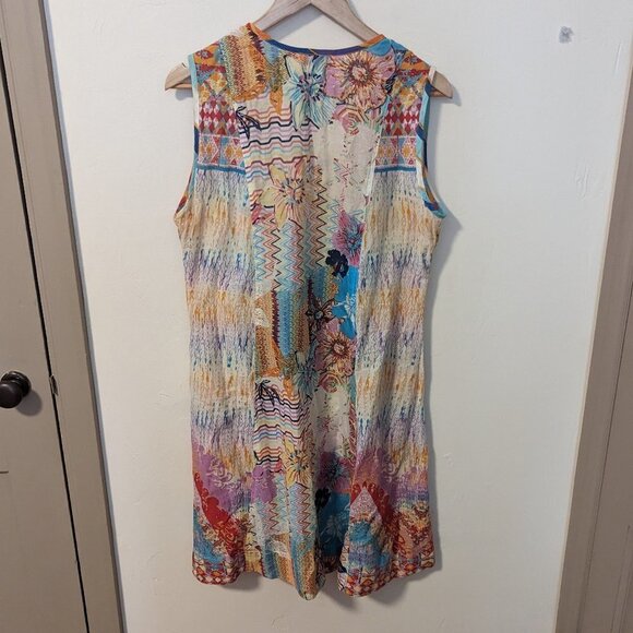 Ruby Yaya Patchwork Print Floral Sundress Boho Festival Hippie Dopamine Dressing - Picture 4 of 6